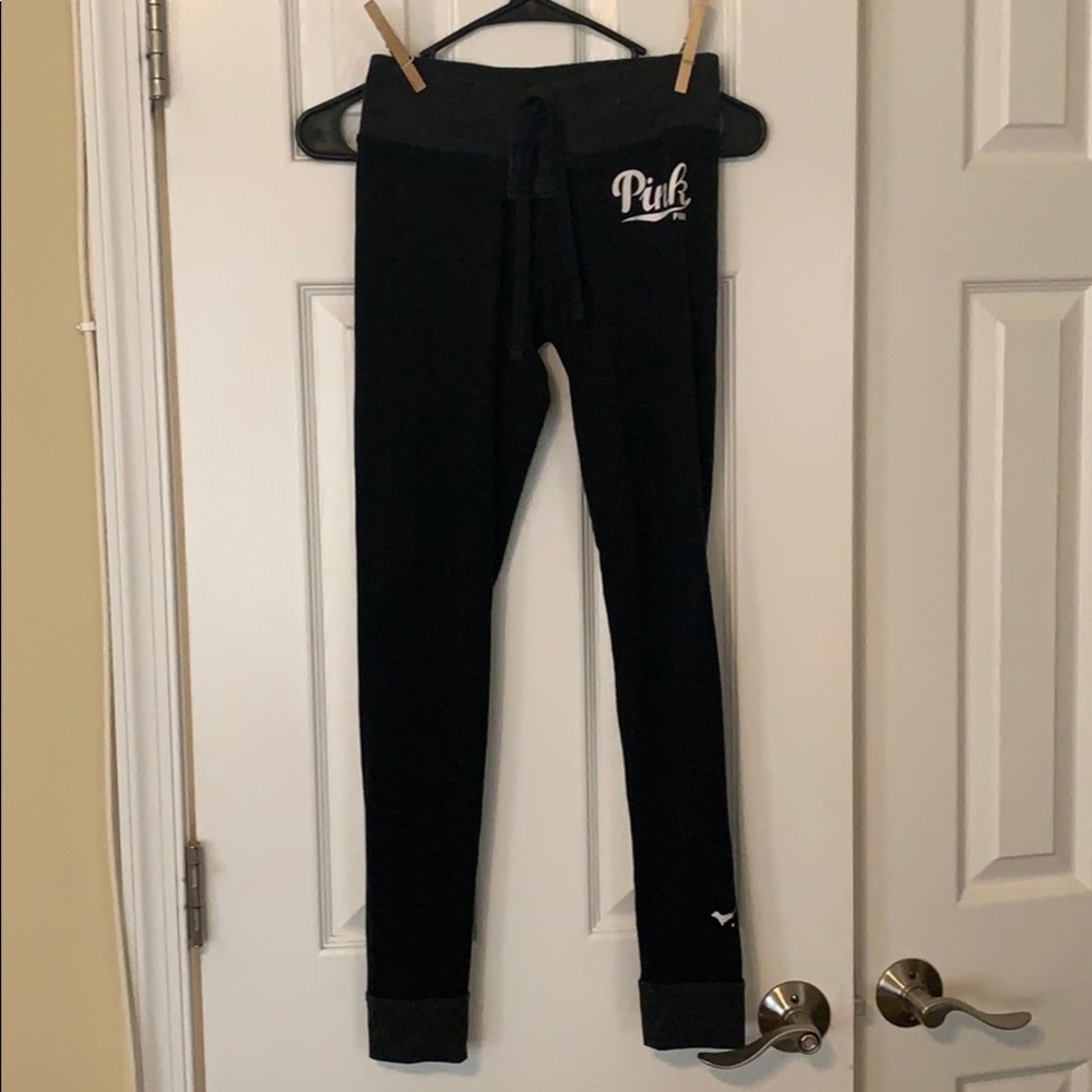 Gray and black Victoria’s Secret Yoga Leggins